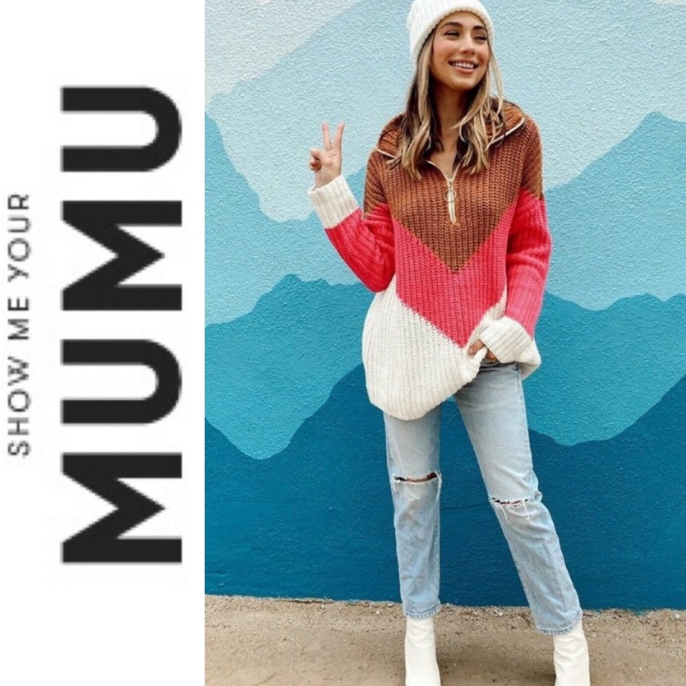 NWT Show Me Your Mumu Weston Half Zip Pullover XS